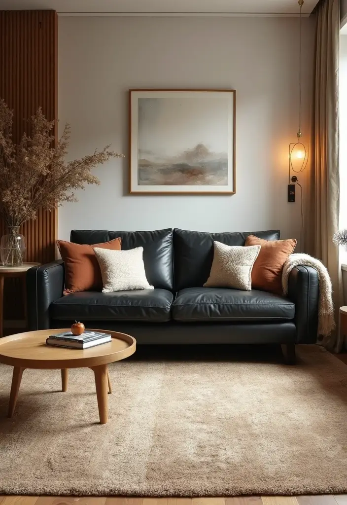 50 Beige and Black Living Room Ideas That Look Sleek and Modern - 2. Textured Accents