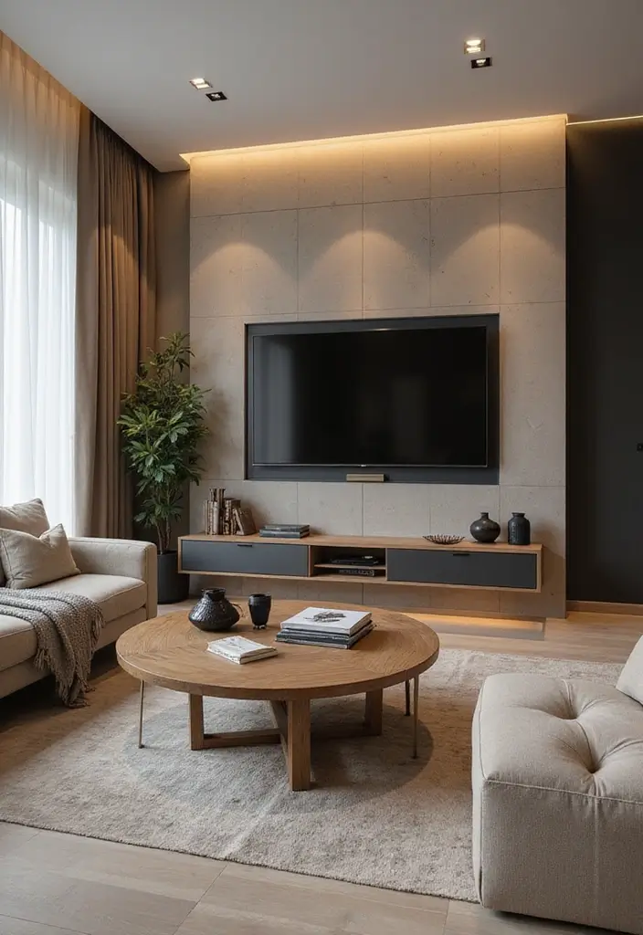 50 Beige and Black Living Room Ideas That Look Sleek and Modern - 26. Integrating Technology