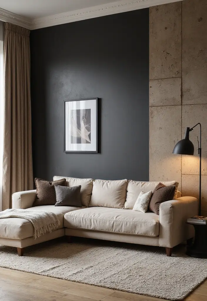50 Beige and Black Living Room Ideas That Look Sleek and Modern - 44. Engaging Textural Contrasts