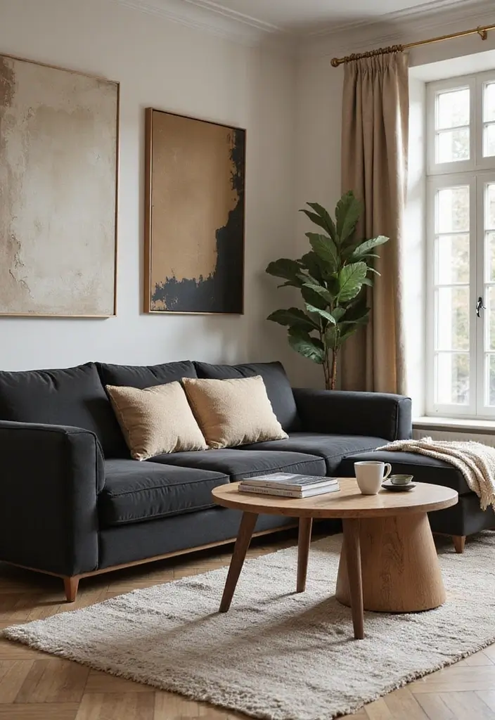 50 Beige and Black Living Room Ideas That Look Sleek and Modern - 5. Layering Neutrals