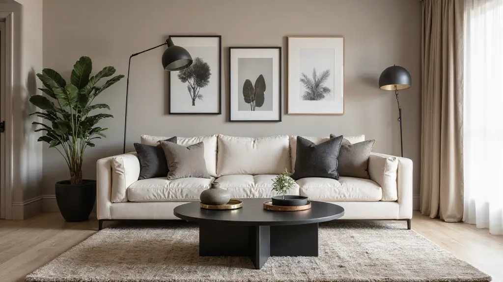 50 Beige and Black Living Room Ideas That Look Sleek and Modern