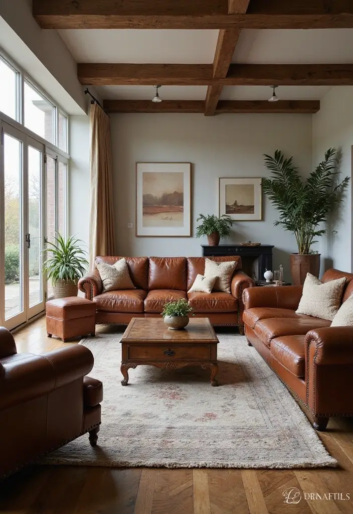 50 Big Living Room Ideas to Make the Most of Your Spacious Home 17 50 Big Living Room Ideas to Make the Most of Your Spacious Home - 17. Luxurious Leather Furniture