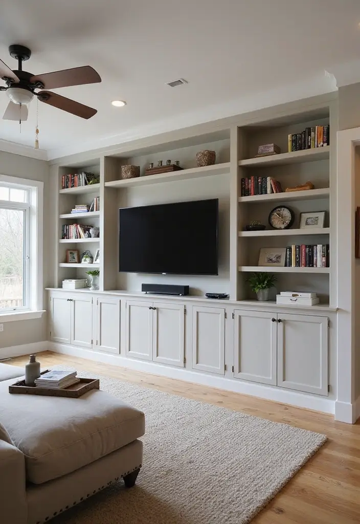 50 Big Living Room Ideas to Make the Most of Your Spacious Home 21 50 Big Living Room Ideas to Make the Most of Your Spacious Home - 19. Custom Built-Ins