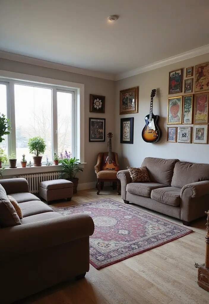 50 Big Living Room Ideas to Make the Most of Your Spacious Home 27 50 Big Living Room Ideas to Make the Most of Your Spacious Home - 25. Personal Hobby Displays