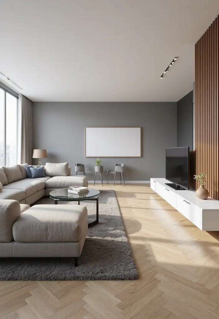 50 Big Living Room Ideas to Make the Most of Your Spacious Home 30 50 Big Living Room Ideas to Make the Most of Your Spacious Home - 28. Integrated Technology