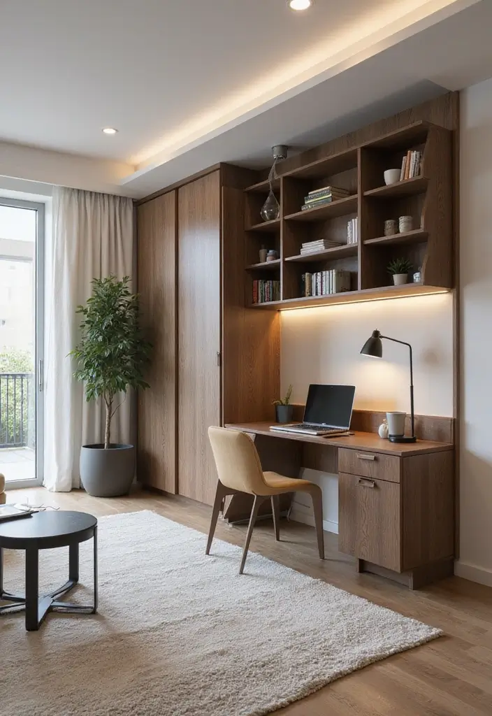 50 Big Living Room Ideas to Make the Most of Your Spacious Home 36 50 Big Living Room Ideas to Make the Most of Your Spacious Home - 34. Home Office Integration