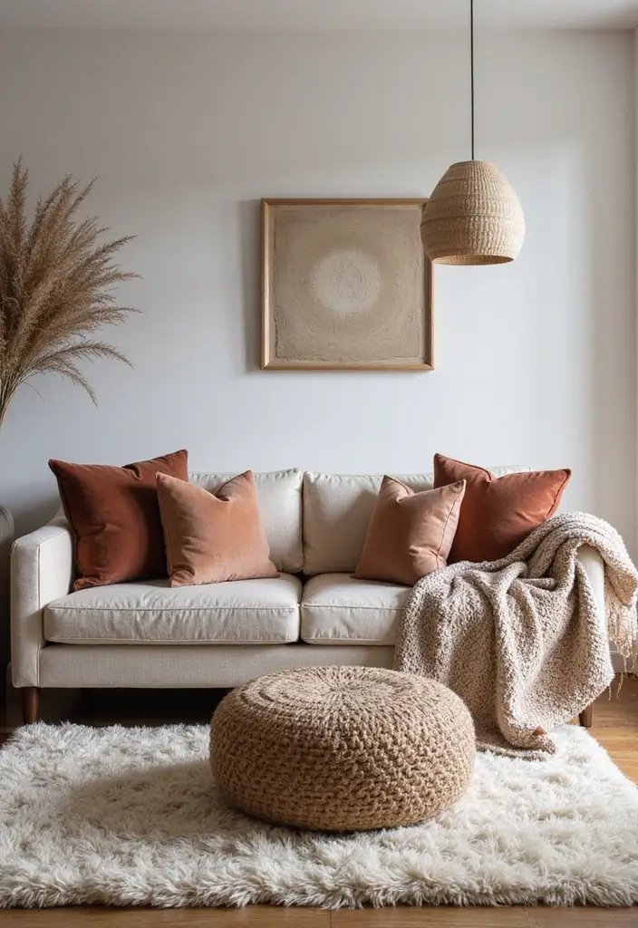 50 Big Living Room Ideas to Make the Most of Your Spacious Home 4 50 Big Living Room Ideas to Make the Most of Your Spacious Home - 4. Cozy Textures and Fabrics