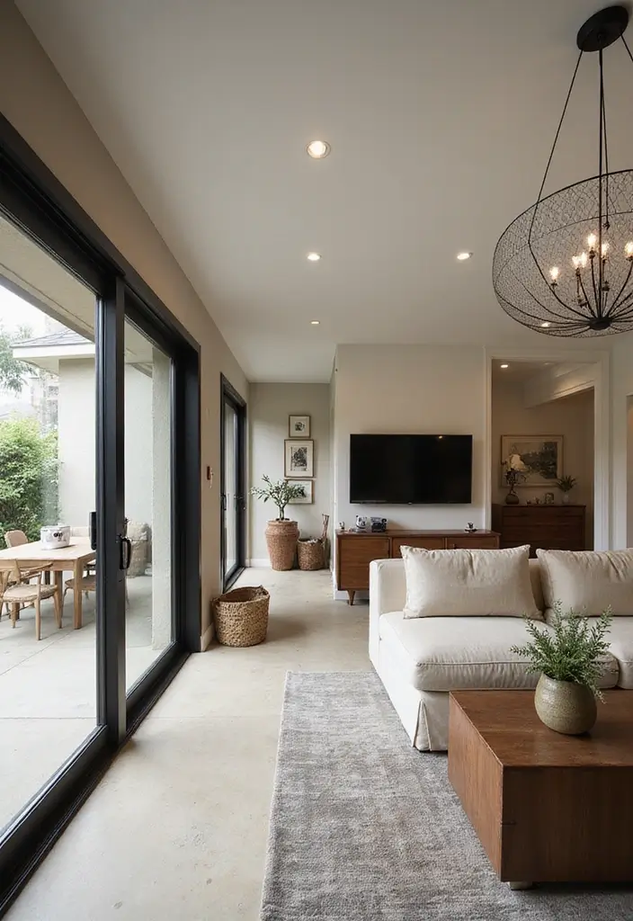 50 Big Living Room Ideas to Make the Most of Your Spacious Home 46 50 Big Living Room Ideas to Make the Most of Your Spacious Home - 42. Inviting Outdoor Integration