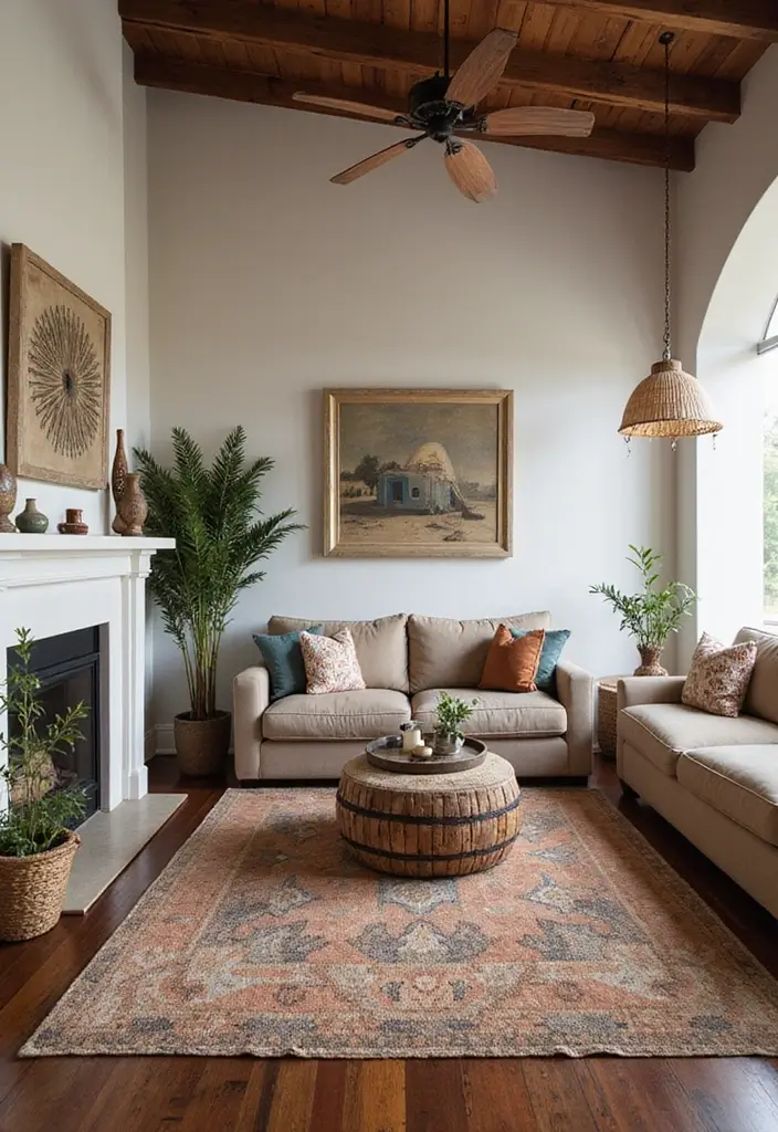 50 Big Living Room Ideas to Make the Most of Your Spacious Home 48 50 Big Living Room Ideas to Make the Most of Your Spacious Home - 44. Celebration of Local Artisans