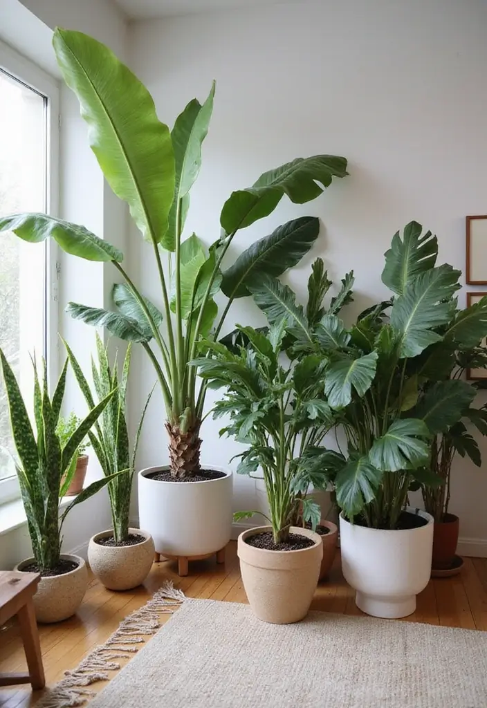 50 Big Living Room Ideas to Make the Most of Your Spacious Home 6 50 Big Living Room Ideas to Make the Most of Your Spacious Home - 6. Indoor Plants and Greenery