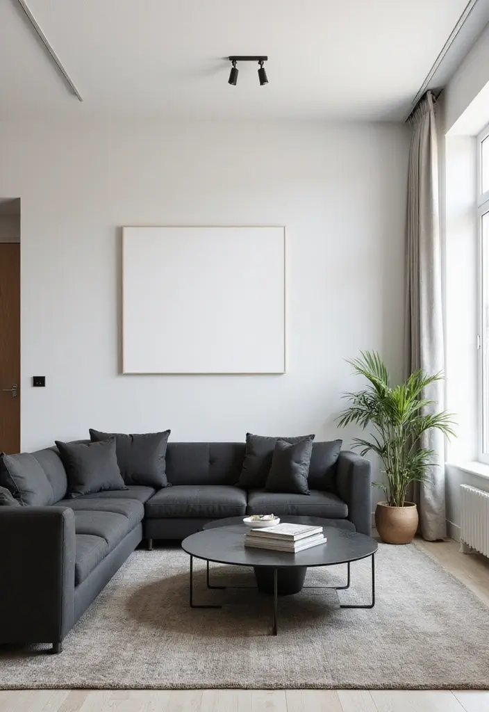 50 Black Furniture Living Room Ideas That Add Sophistication - 41. Clean Open Spaces