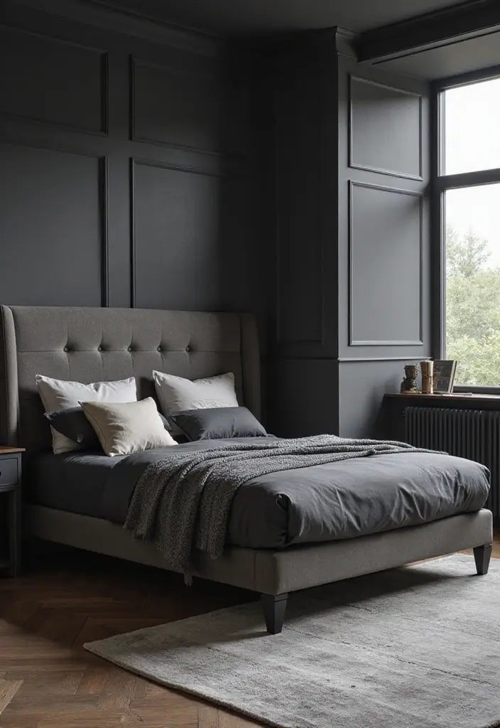 50 Black and Grey Bedroom Ideas That Look Bold and Modern 53 50 Black and Grey Bedroom Ideas That Look Bold and Modern - 49. Adjustable Furniture