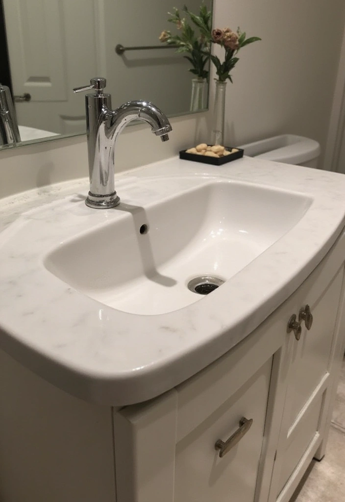 50 Black and White Bathroom Ideas That Feel Chic and Sophisticated - 12. Unique Sink Designs