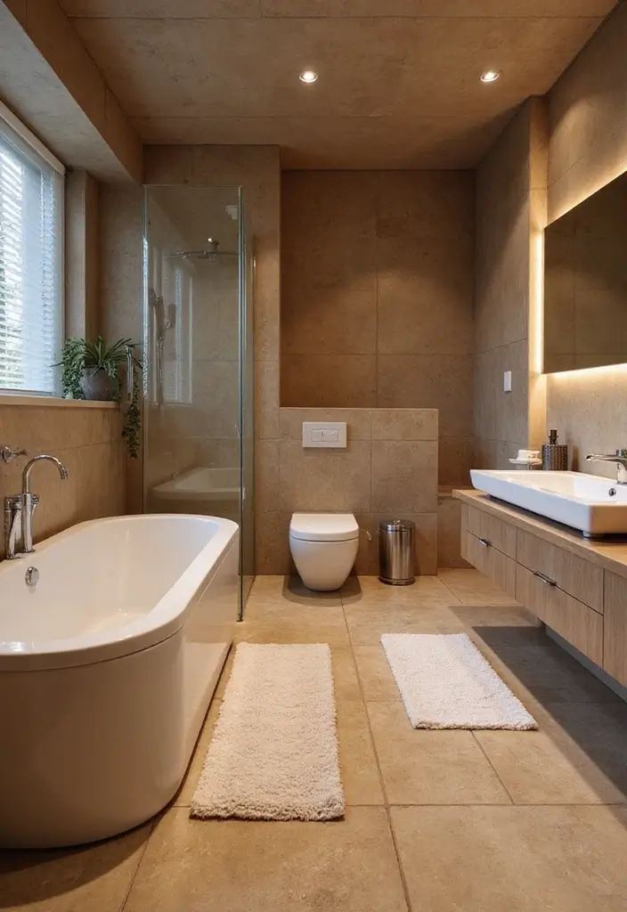 50 Black and White Bathroom Ideas That Feel Chic and Sophisticated - 14. Radiant Floor Heating