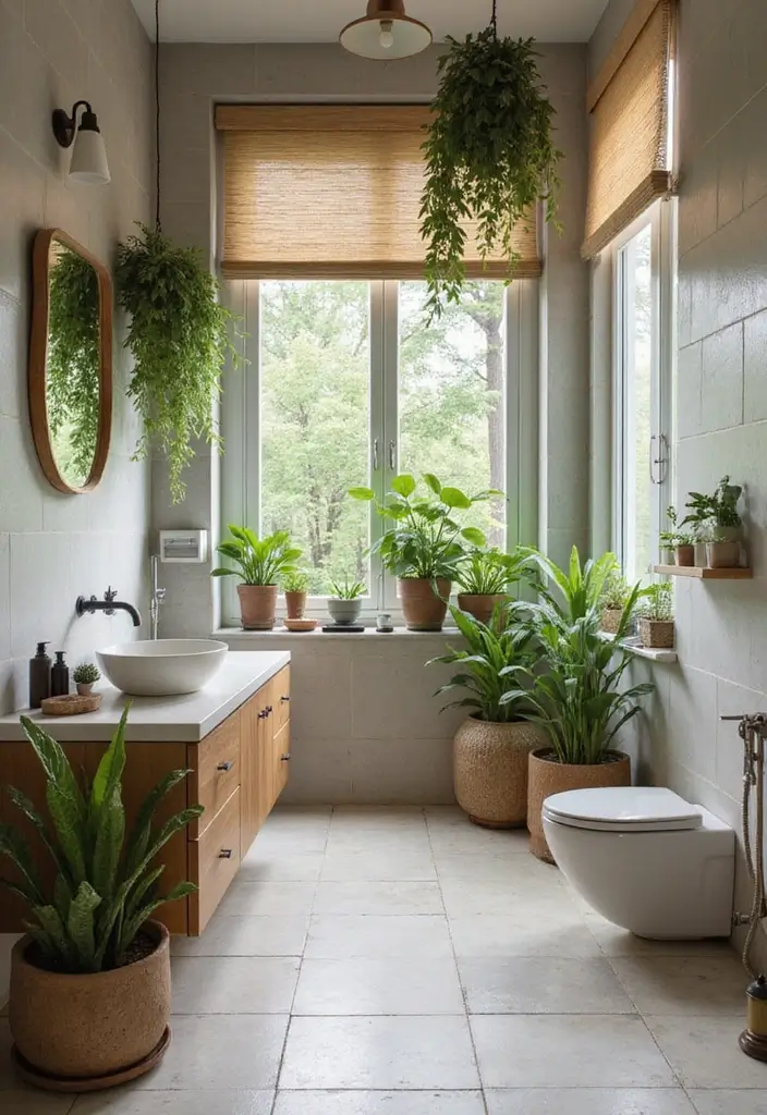 50 Black and White Bathroom Ideas That Feel Chic and Sophisticated - 15. Sustainable Design Choices