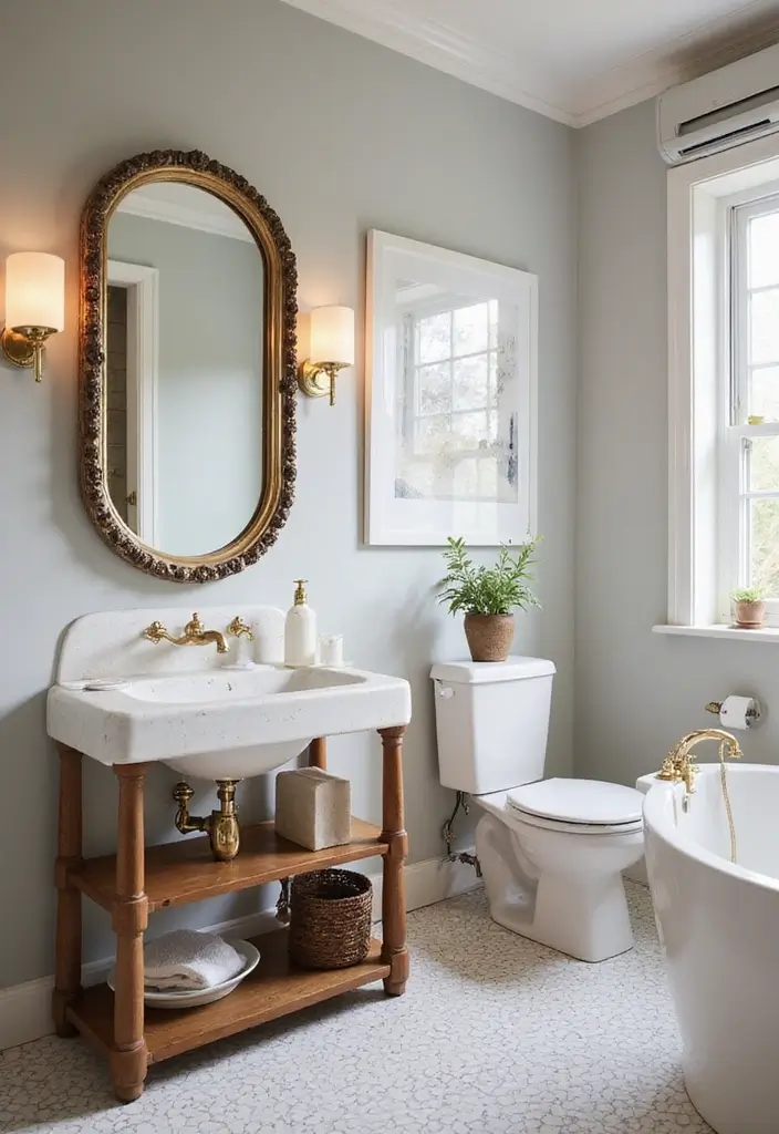 50 Black and White Bathroom Ideas That Feel Chic and Sophisticated - 24. Chic Mirrors