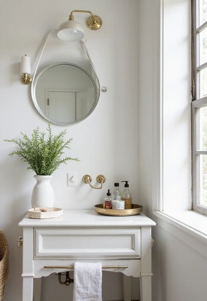50 Black and White Bathroom Ideas That Feel Chic and Sophisticated - 30. Creative Sink Displays