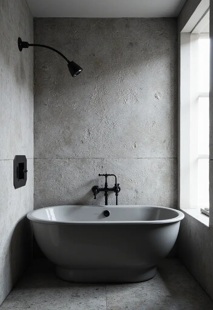 50 Black and White Bathroom Ideas That Feel Chic and Sophisticated - 33. Textured Wall Finishes