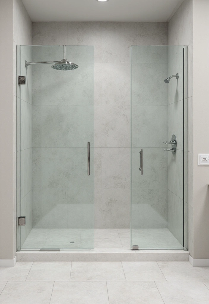 50 Black and White Bathroom Ideas That Feel Chic and Sophisticated - 4. Minimalist Shower Design