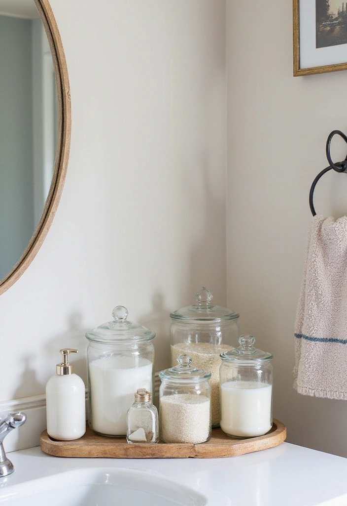 50 Black and White Bathroom Ideas That Feel Chic and Sophisticated - 40. Stylish Toiletries Organization