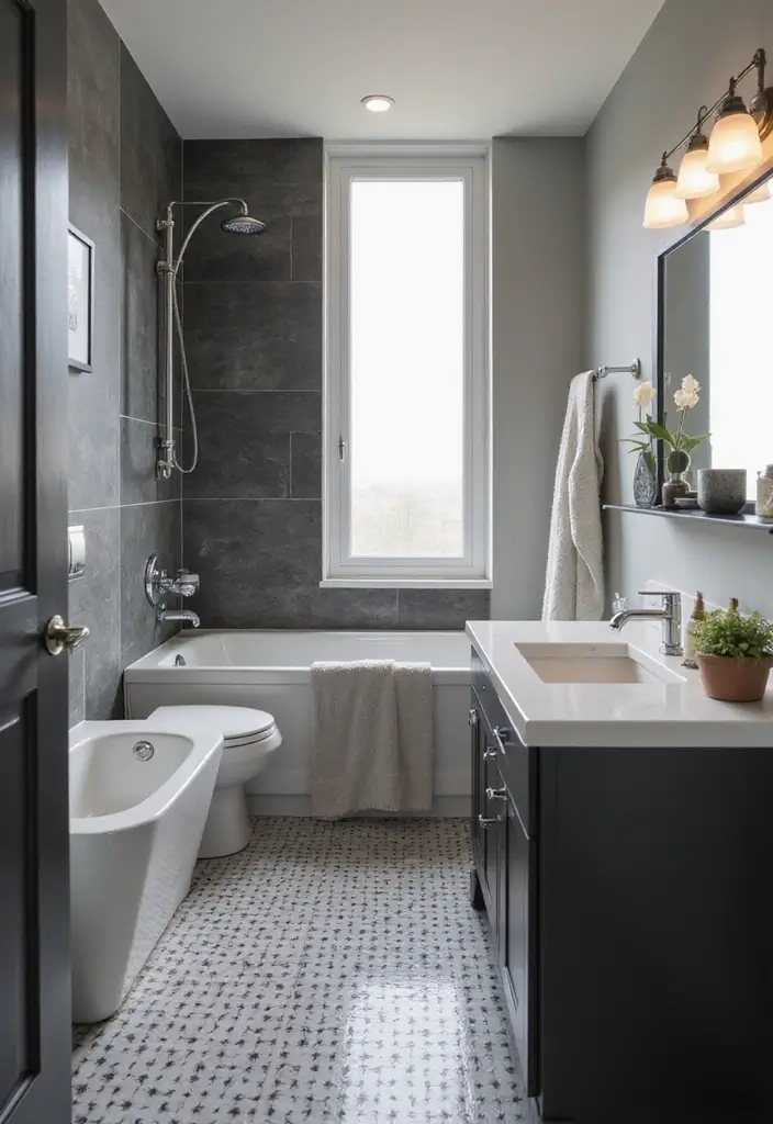 50 Black and White Bathroom Ideas That Feel Chic and Sophisticated - 42. Coordinated Color Palette