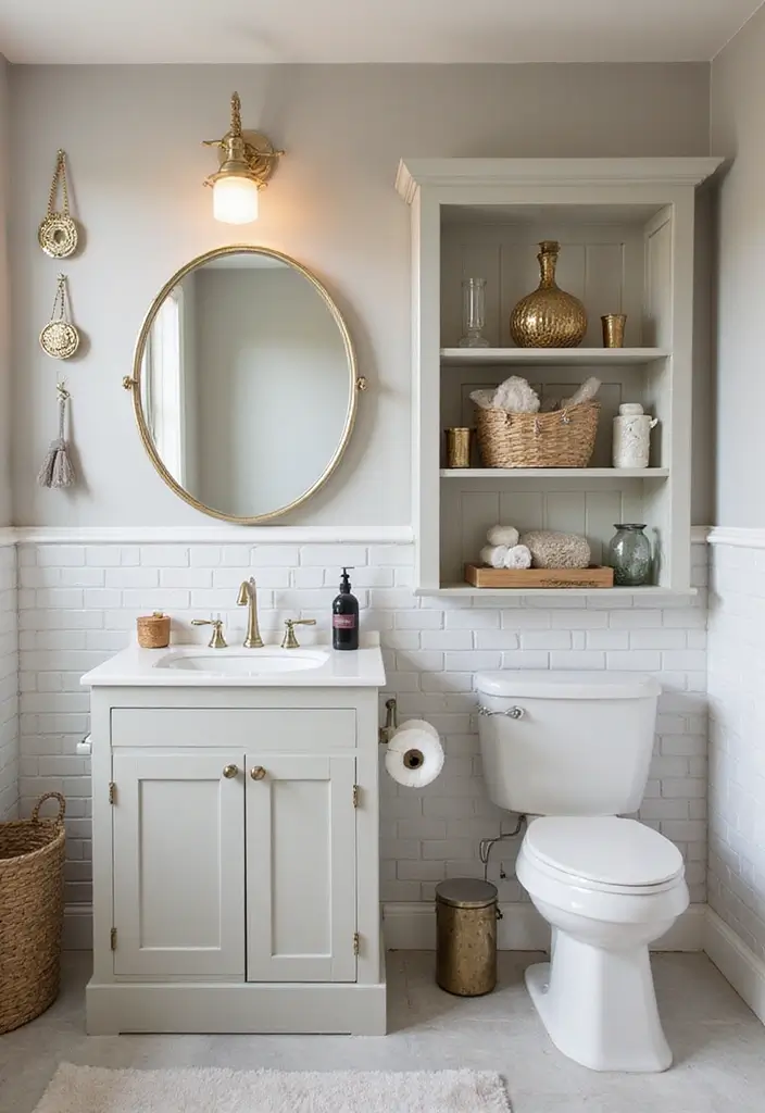 50 Black and White Bathroom Ideas That Feel Chic and Sophisticated - 5. Statement Accessories