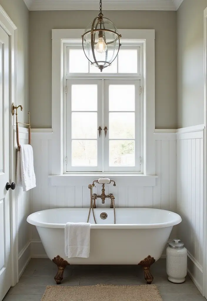 50 Black and White Bathroom Ideas That Feel Chic and Sophisticated - 6. Vintage Meets Modern