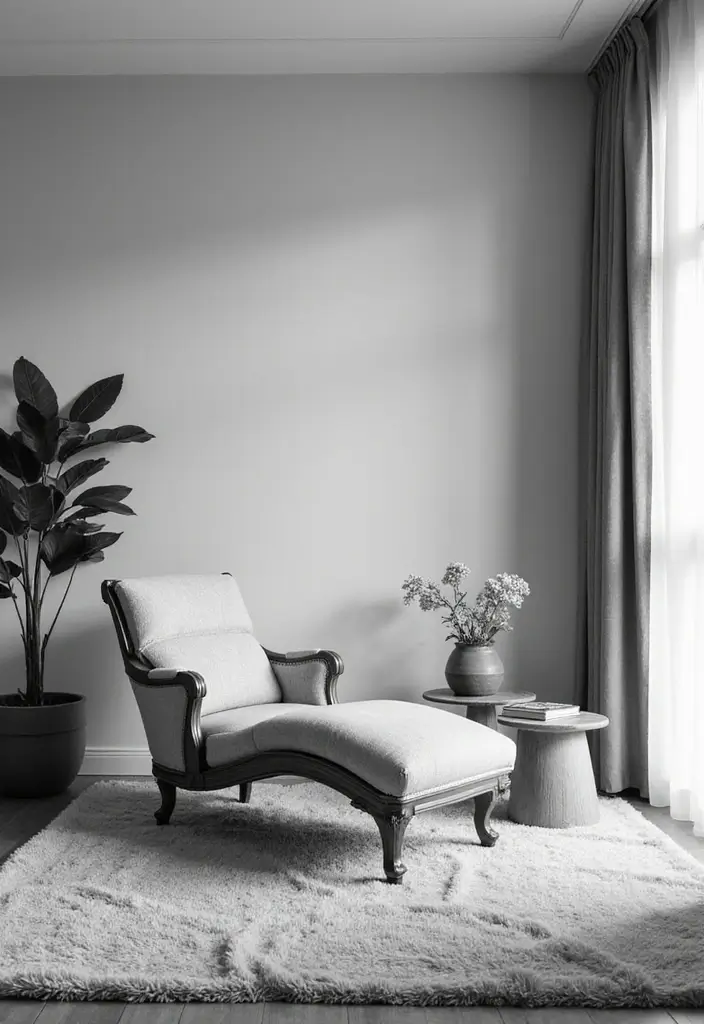 50 Black and White Living Room Ideas That Look Modern and Elegant 21 50 Black and White Living Room Ideas That Look Modern and Elegant - 19. Chaise Lounges for Elegance