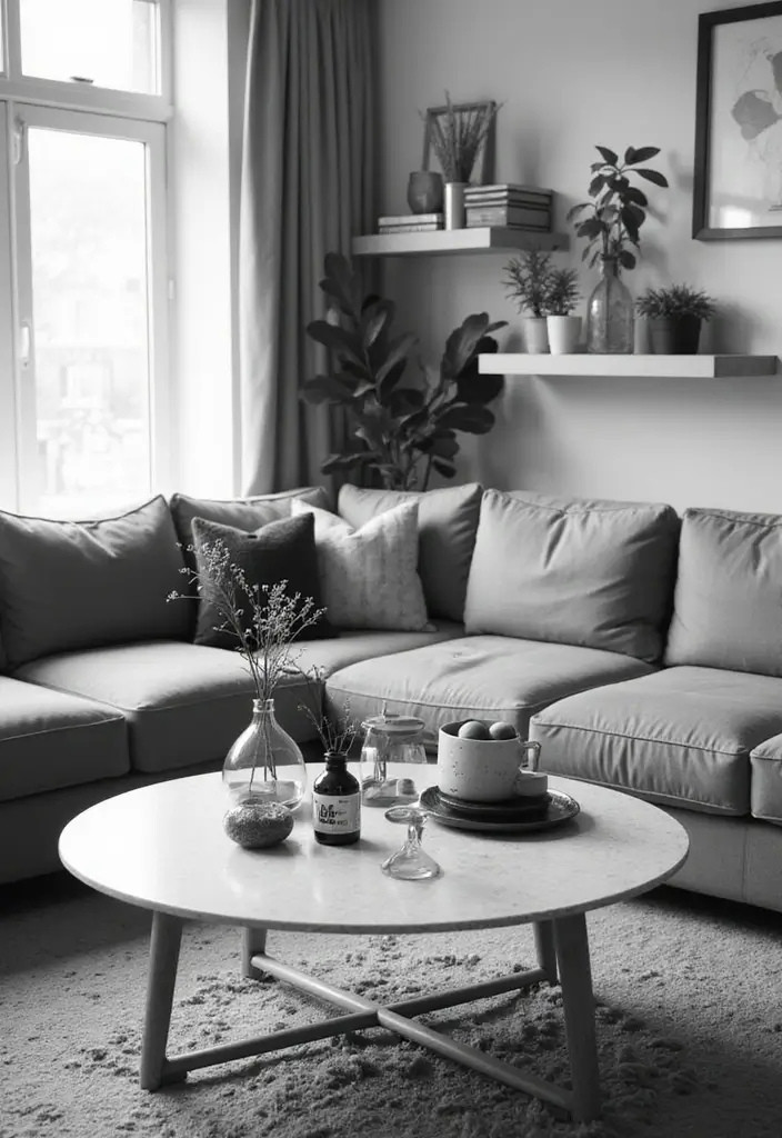 50 Black and White Living Room Ideas That Look Modern and Elegant 30 50 Black and White Living Room Ideas That Look Modern and Elegant - 28. Unique Centerpieces