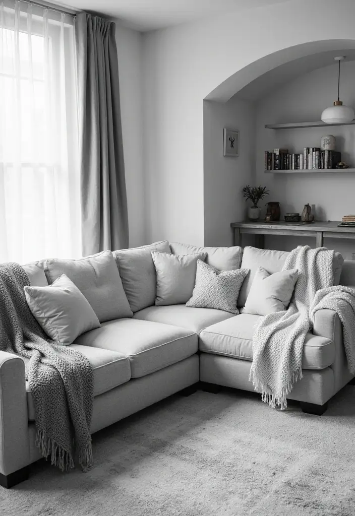 50 Black and White Living Room Ideas That Look Modern and Elegant 41 50 Black and White Living Room Ideas That Look Modern and Elegant - 37. Inviting Sectionals