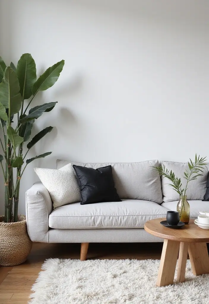 50 Black and White Living Room Ideas That Look Modern and Elegant 45 50 Black and White Living Room Ideas That Look Modern and Elegant - 41. Sustainable Decor Choices