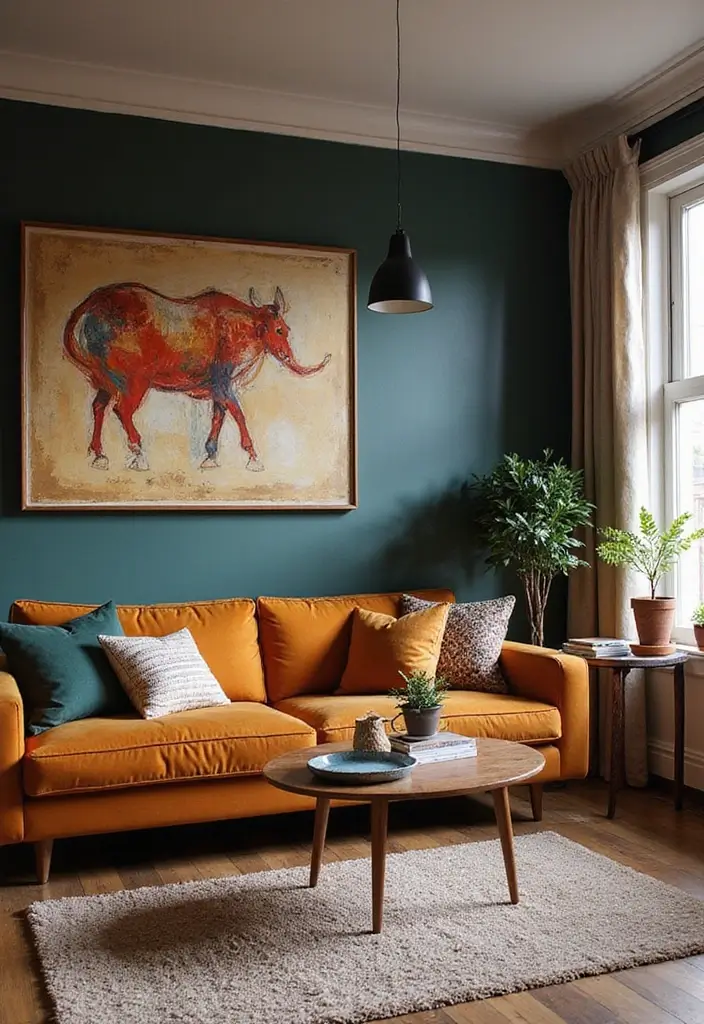 50 Boho Style Living Room Ideas Full of Charm and Character 13 50 Boho Style Living Room Ideas Full of Charm and Character - 13. Bold Accent Walls