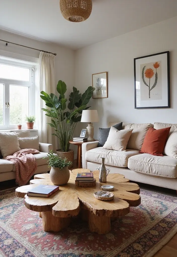 50 Boho Style Living Room Ideas Full of Charm and Character 21 50 Boho Style Living Room Ideas Full of Charm and Character - 21. Unique Coffee Tables