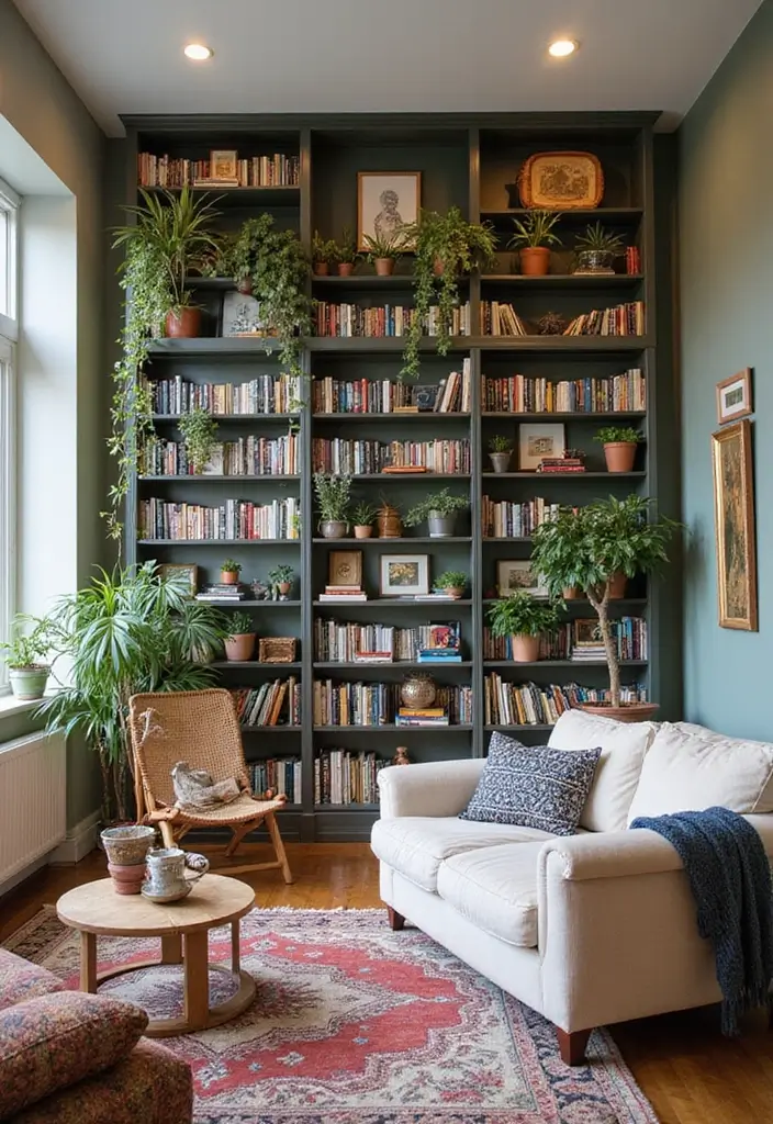 50 Boho Style Living Room Ideas Full of Charm and Character 27 50 Boho Style Living Room Ideas Full of Charm and Character - 27. Utilize Vertical Space