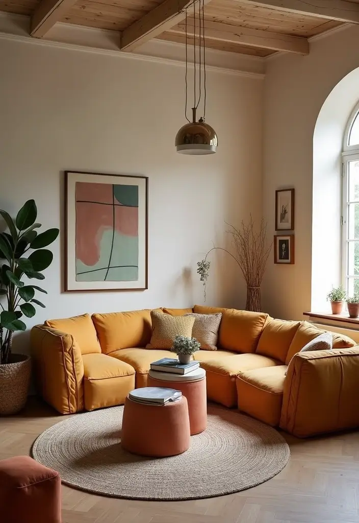 50 Boho Style Living Room Ideas Full of Charm and Character 29 50 Boho Style Living Room Ideas Full of Charm and Character - 29. Go for Unconventional Furniture Shapes