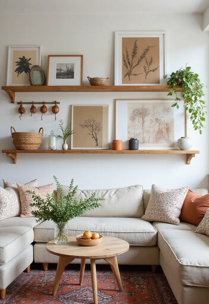 50 Boho Style Living Room Ideas Full of Charm and Character 33 50 Boho Style Living Room Ideas Full of Charm and Character - 33. Functional Wall Storage