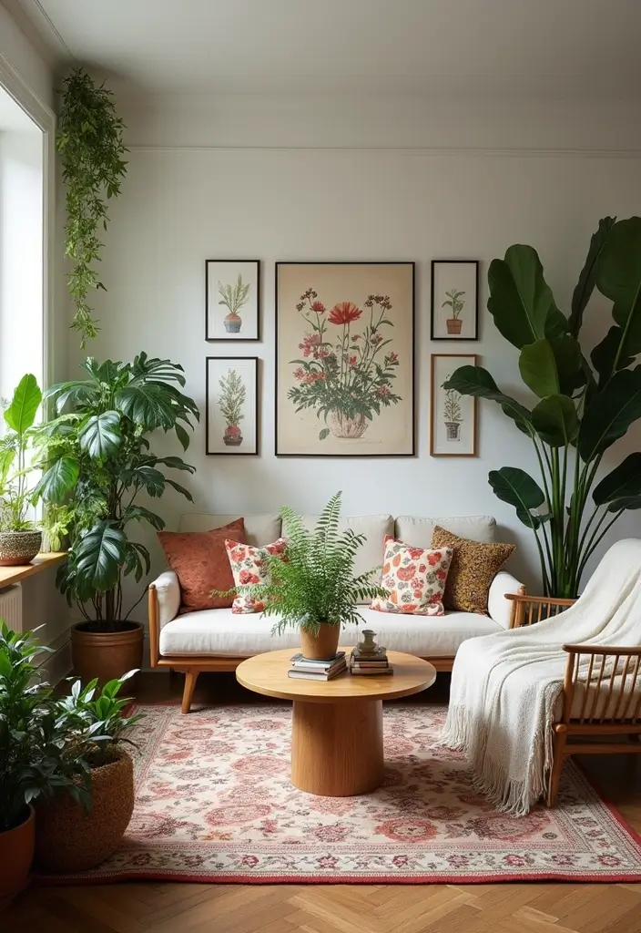 50 Boho Style Living Room Ideas Full of Charm and Character 34 50 Boho Style Living Room Ideas Full of Charm and Character - 34. Playful Garden Themes
