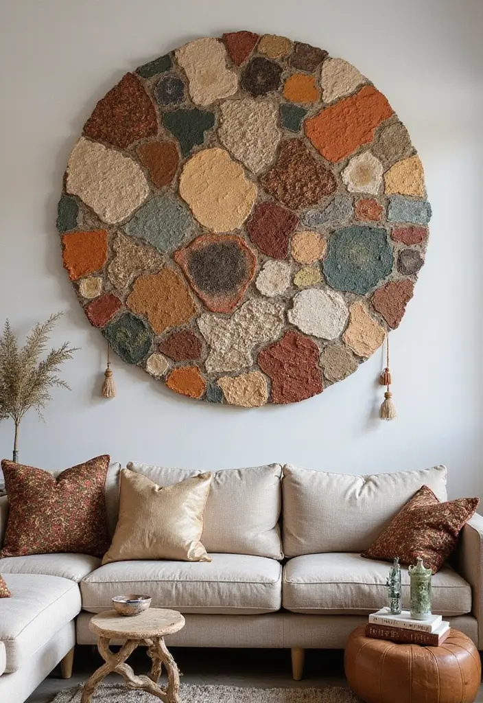 50 Boho Style Living Room Ideas Full of Charm and Character 39 50 Boho Style Living Room Ideas Full of Charm and Character - 39. Introduce Textured Wall Art