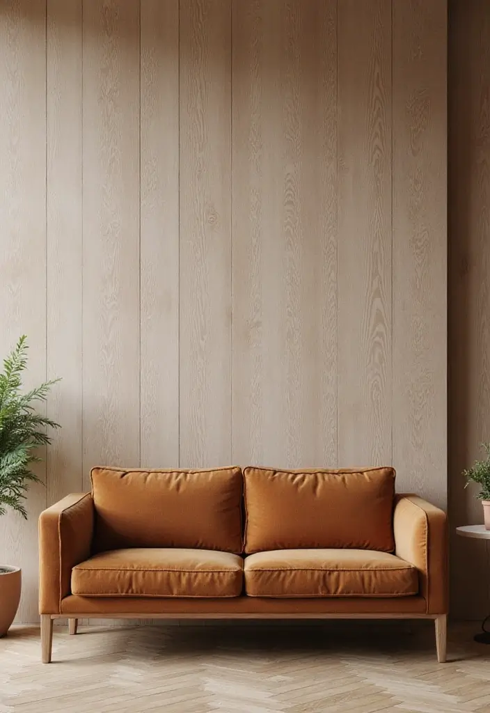 50 Brown Sofa Living Room Ideas That Feel Warm and Inviting 11 50 Brown Sofa Living Room Ideas That Feel Warm and Inviting - 11. Textured Wall Treatments