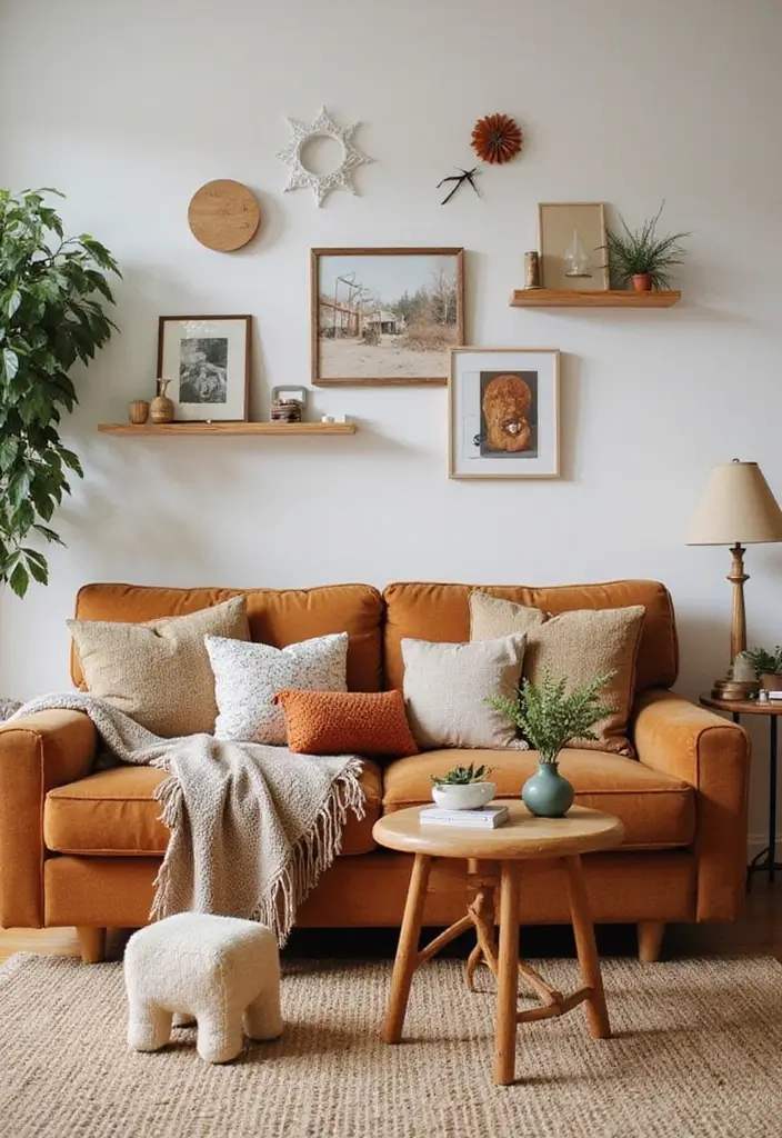 50 Brown Sofa Living Room Ideas That Feel Warm and Inviting 21 50 Brown Sofa Living Room Ideas That Feel Warm and Inviting - 19. Whimsical Accessories