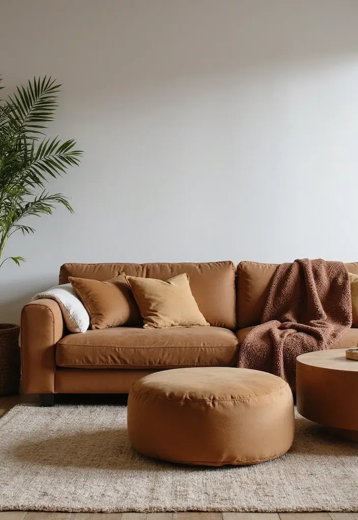 50 Brown Sofa Living Room Ideas That Feel Warm and Inviting 24 50 Brown Sofa Living Room Ideas That Feel Warm and Inviting - 22. Functional Furniture Choices