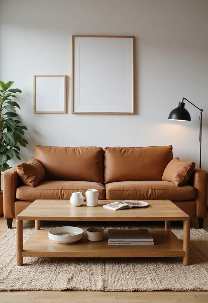 50 Brown Sofa Living Room Ideas That Feel Warm and Inviting 37 50 Brown Sofa Living Room Ideas That Feel Warm and Inviting - 35. Multi-Functional Coffee Tables