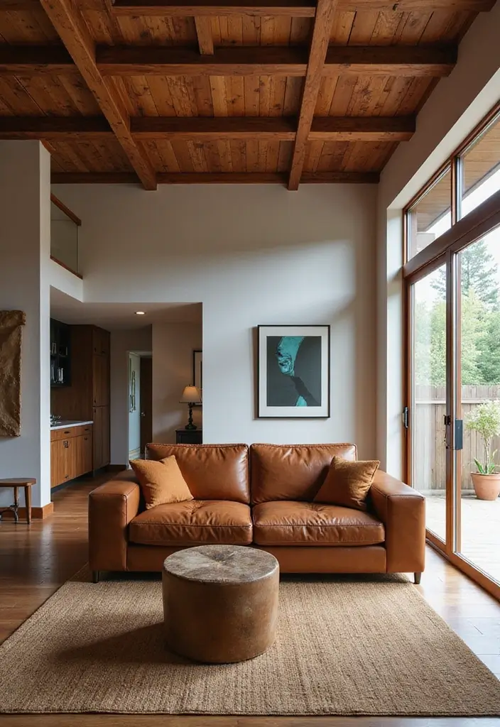 50 Brown Sofa Living Room Ideas That Feel Warm and Inviting 42 50 Brown Sofa Living Room Ideas That Feel Warm and Inviting - 38. Dreamy Ceiling Treatments