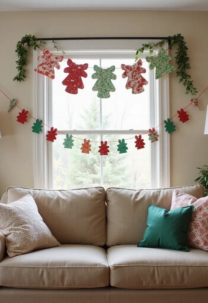 50 Christmas Decor Ideas for Living Rooms That Wow Guests Instantly - 1. Recycled Paper Garland