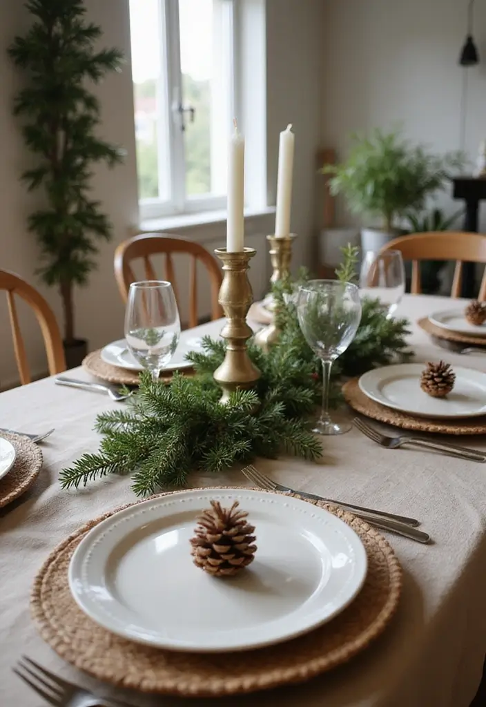 50 Christmas Decor Ideas for Living Rooms That Wow Guests Instantly - 14. Festive Table Settings