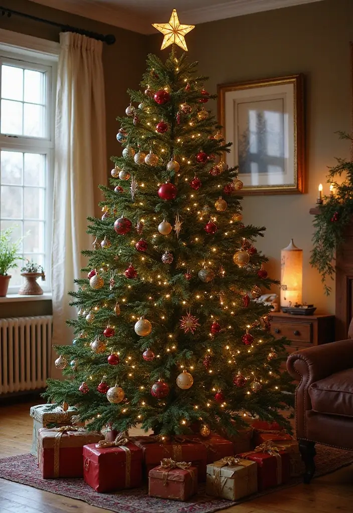 50 Christmas Decor Ideas for Living Rooms That Wow Guests Instantly - 15. Vintage Christmas Ornaments