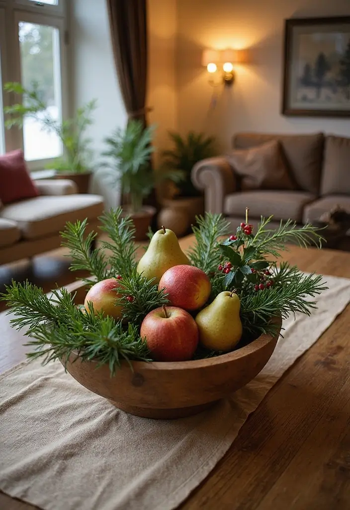 50 Christmas Decor Ideas for Living Rooms That Wow Guests Instantly - 3. DIY Natural Centerpieces