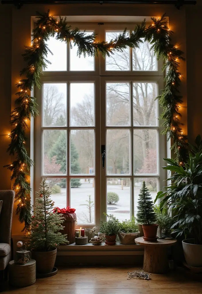 50 Christmas Decor Ideas for Living Rooms That Wow Guests Instantly - 30. Festive Window Displays