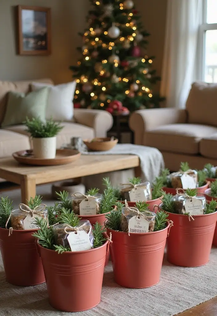 50 Christmas Decor Ideas for Living Rooms That Wow Guests Instantly - 39. Eco-Friendly Holiday Party Favors