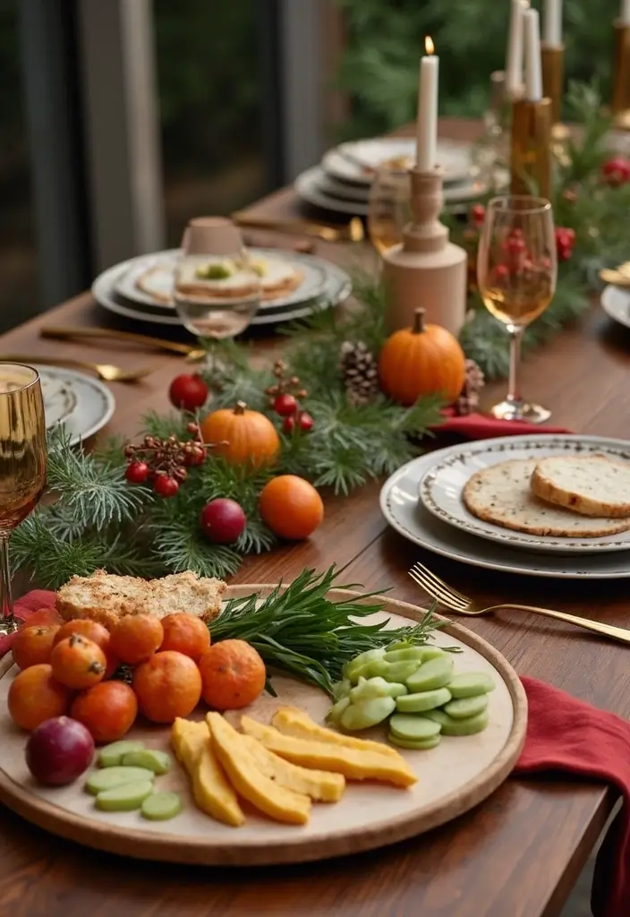 50 Christmas Decor Ideas for Living Rooms That Wow Guests Instantly - 47. Unique Serving Platters